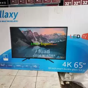 Gallaxy 65 inchi double glass smart 4k 2024 tv in Ethiopia