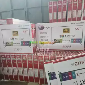 Googel 55 inchi double glass smart 4k 2025 tv in Ethiopia