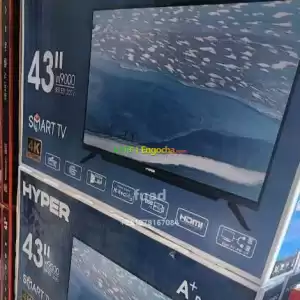 HYPER 43 inchi double glass smart 4k 2024 tv in Ethiopia