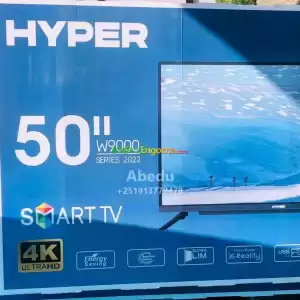 HYPER 50 inchi double glass smart 4k 2024 tv in Ethiopia