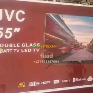 JVC 55 inchi double glass smart 4k 2024 tv in Ethiopia