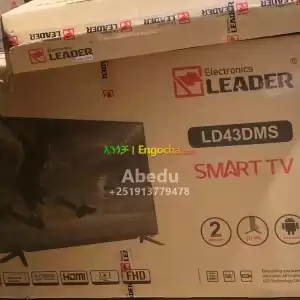 LEADER 43 inchi double glass smart 4k 2024 tv in Ethiopia