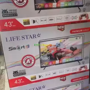 LIFE STAR 43 inchi double glass smart 4k 2024 tv in Ethiopia