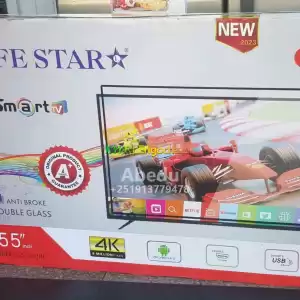 LIFE STAR 55 inchi double glass smart 4k 2024 tv in Ethiopia
