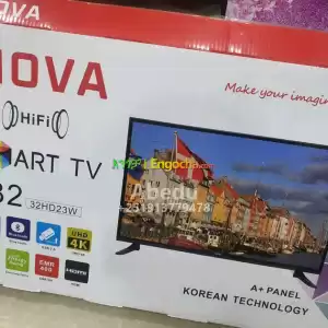 NOVA 32 inchi double glass smart 4k 2024 tv in Ethiopia