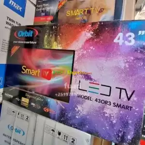 Orbit 43 inchi double glass smart 4k 2024 tv in Ethiopia