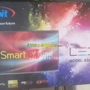 Orbit 65 inchi double glass smart 4k 2024 tv in Ethiopia