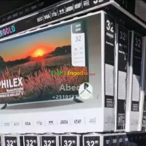 PHLEX 32 inchi double glass 4k 2024 tv in Ethiopia