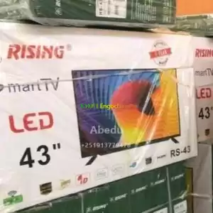 RISING 43 inchi double glass smart 4k 2024 tv in Ethiopia