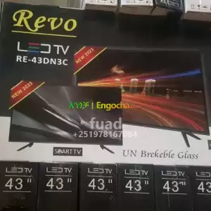 Revo 43 inchi double glass smart 4k 2024 tv in Ethiopia