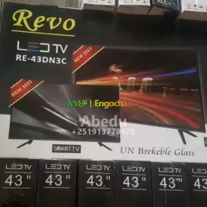 Revo 43 inchi double glass smart 4k 2024 tv in Ethiopia