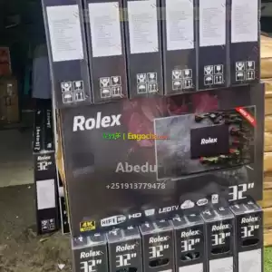 Rolex 32 inchi double glass 4k 2024 tv in Ethiopia