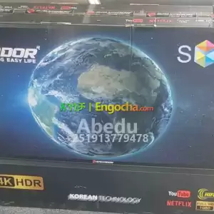 SALVADOR 43 inchi double glass smart 4k 2024 tv in Ethiopia