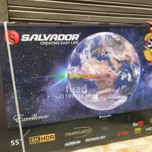 SALVADOR 55 inchi double glass smart 8k 2024 tv in Ethiopia