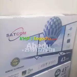SATCOM 43 inchi double glass smart 4k 2024 tv in Ethiopia