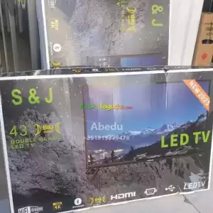 S&J 43 inchi double glass smart 4k 2024 tv in Ethiopia