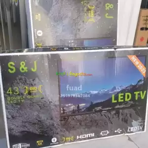 S&J 43 inchi double glass smart 4k 2024 tv in Ethiopia
