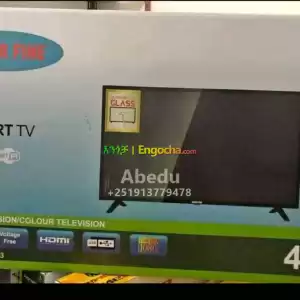 SUPER FINE 43 inchi double glass smart 4k 2024 tv in Ethiopia