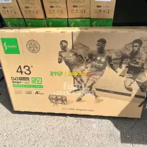Syinix 43 inchi double glass smart 4k 2024 tv in Ethiopia