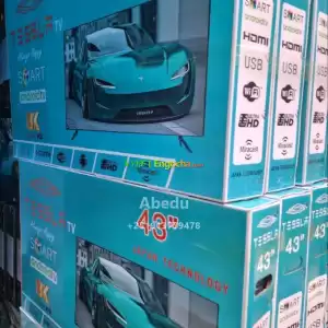 TESSLA 43 inchi double glass smart 8k 2024 tv in Ethiopia