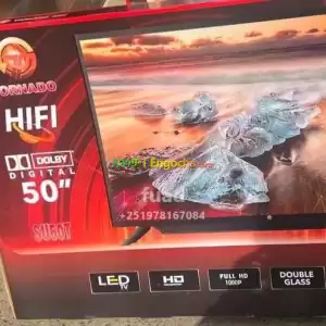TORNADO 50 inchi double glass smart 4k 2024 tv in Ethiopia