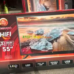 TORNADO 55 inchi double glass smart 4k 2025 tv in Ethiopia