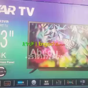 VAR 43 inchi double glass smart 8k 2024 tv in Ethiopia