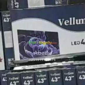 Vellum 43 inchi double glass smart 4k 2024 tv in Ethiopia