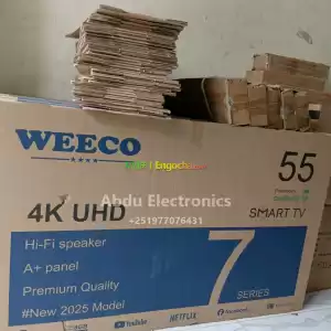 WEECO 55 INCH SMART DOUBLE GLASS TV in Ethiopia