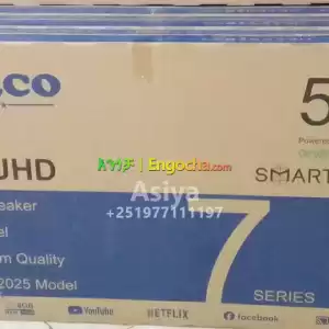 WEECO 55 inchi double glass smart 4k 2025 tv in Ethiopia