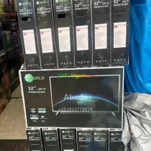 WORLD 32 inchi double glass 4k 2024 tv in Ethiopia