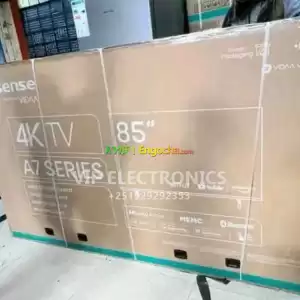 hisnese 85"inch tv smart 4k uhd a7series tv in Ethiopia