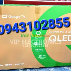 syinix 65 inch tv smart 4k QLED Google tv in Ethiopia