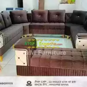 timeless 12 seater U shape sofa with Aluminium legs. Price in Ethiopia