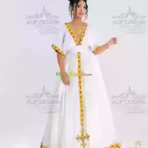 traditional clothes habesha kemis የባህል ልብስ in Ethiopia