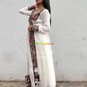 Modern Habesha Kemis handwoven Ethiopian Habesha Dress Zuria Traditional Ethiopian Dress Price in Ethiopia