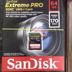 SanDisk SD Extrem pro 64Gb Card For Camera, Memory in Ethiopia