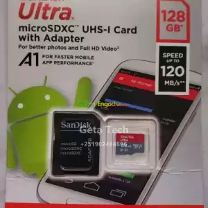 Sandisk 128gb Ultra Micro Sdxc A1 120mb/S Read in Ethiopia