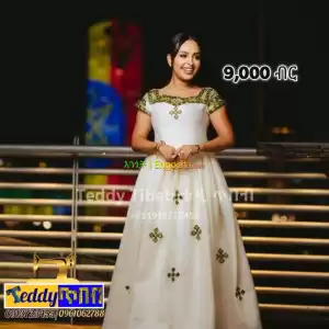 (ቴዲ ጥበብ) የሀበሻ ልብስ (Teddy Tibeb) Habesha Dress  in Ethiopia